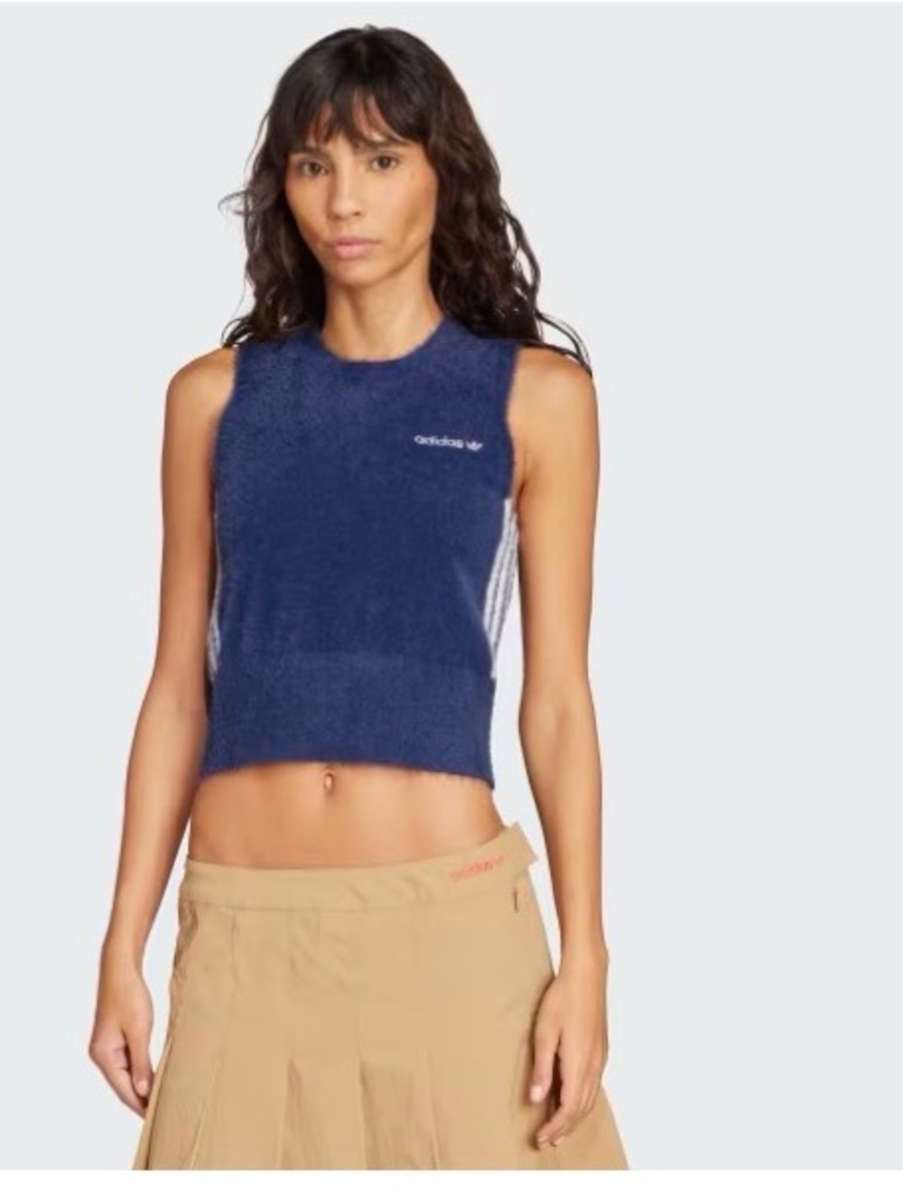 adidas fluffy knitted vest sz L